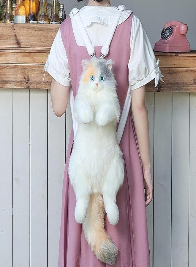 AJIGNA MART حقيبة ظهر قطيفة لطيفة للبنات من أجينا مارت | حقيبة كتف قطة كرتونية ناعمة ورائعة | حقيبة ظهر خفيفة الوزن من الفرو للأطفال والفتيات والسيدات | هدية مثالية لأعياد الميلاد والمناسبات الخاصة - Image 4